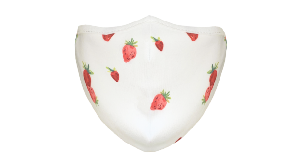 Adult print knit face mask strawberry