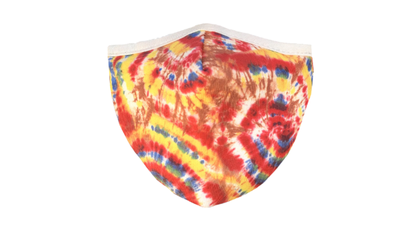 Adult face mask red tie dye