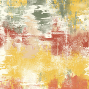Rust Sage Yellow Abstract Print